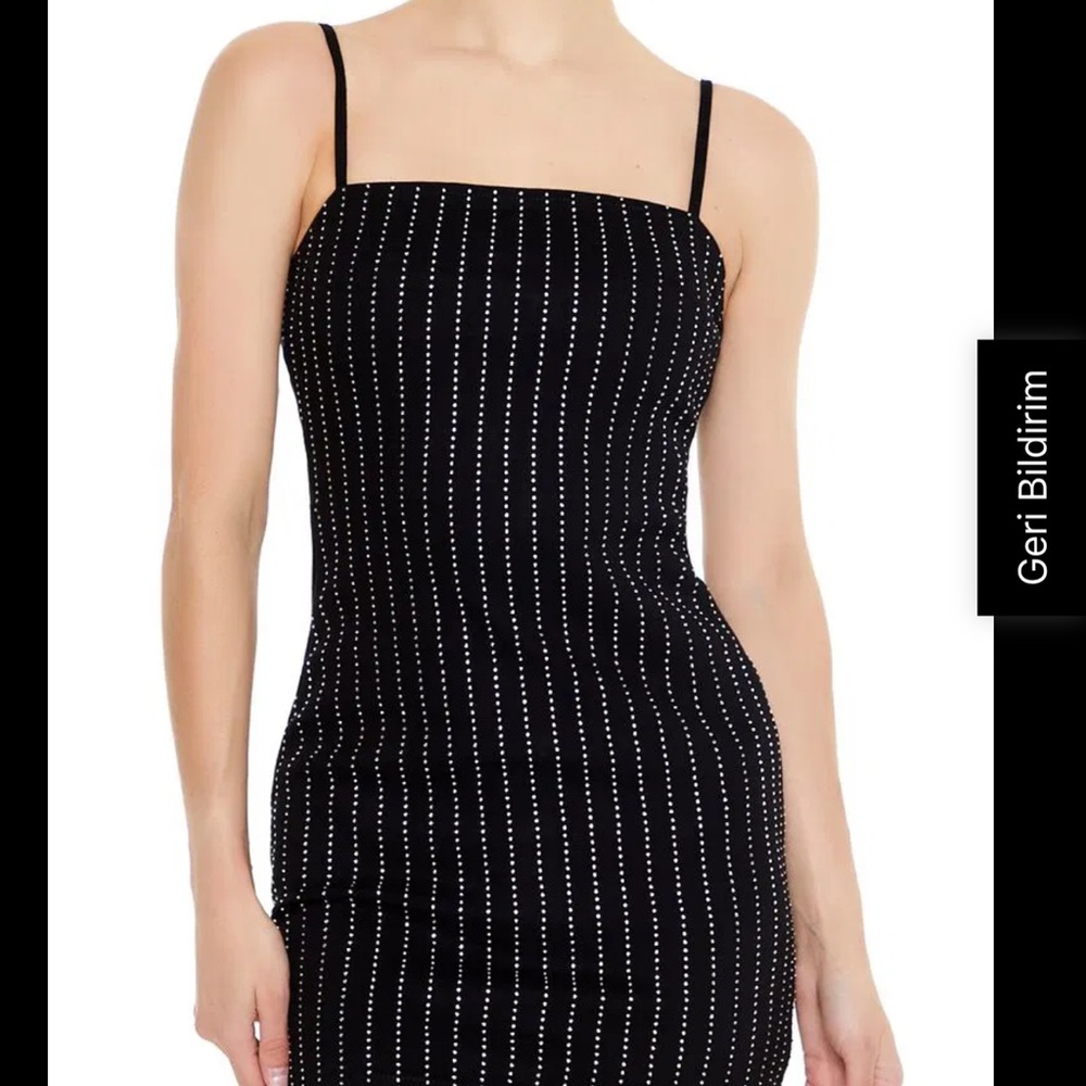 NWT Forever 21 RHINESTONE STRIPED DRESS - Size XS